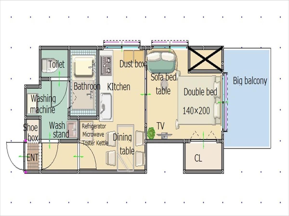 Apartament Mel-Theater Karahori 102 Osaka Zewnętrze zdjęcie